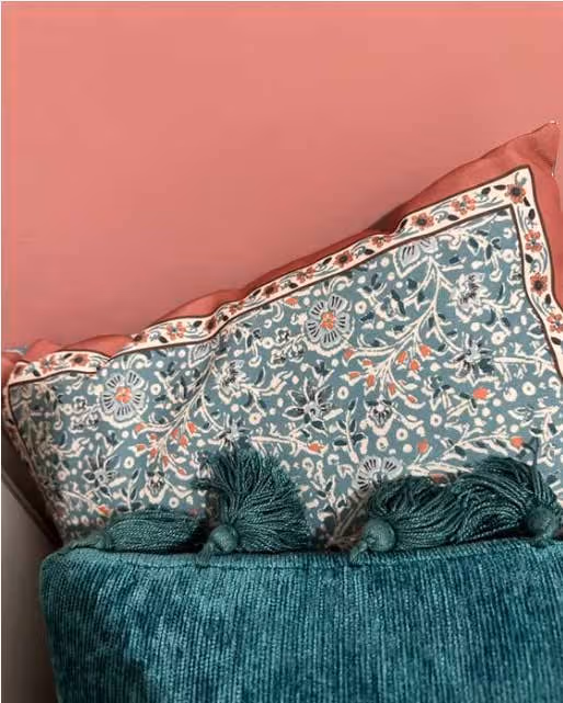 Patterned cushions and tactile home textiles