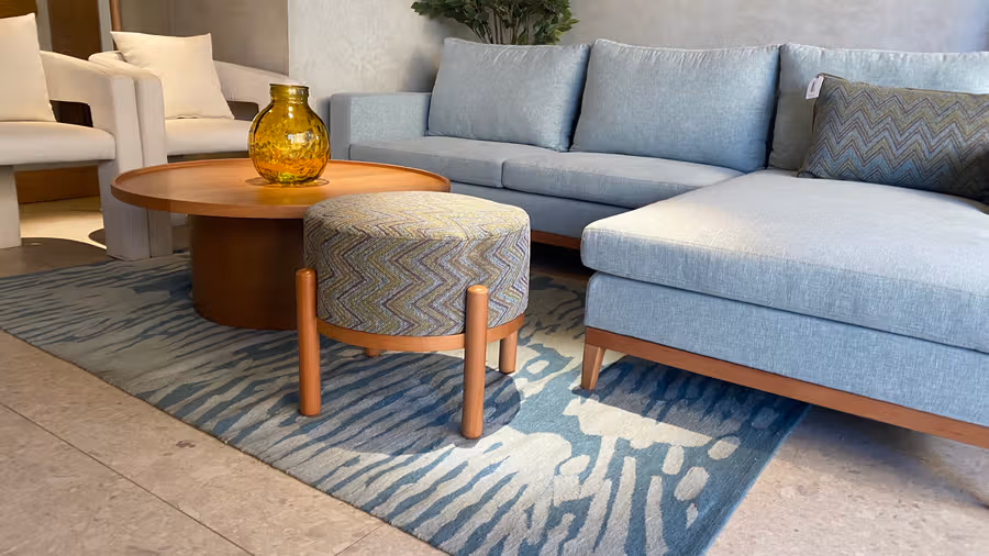 Fluke Flatwoven Rug shown in an editorial setting