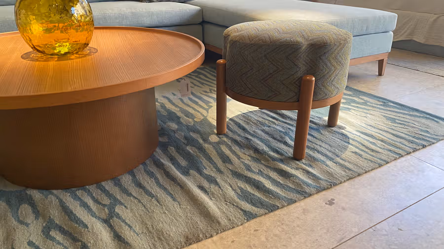Fluke Flatwoven Rug shown in an editorial setting