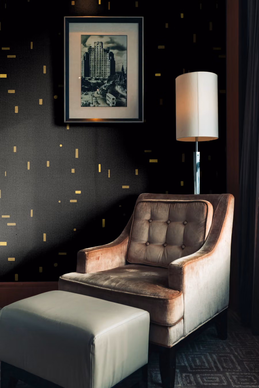 Intimo Wallpaper shown in an editorial setting