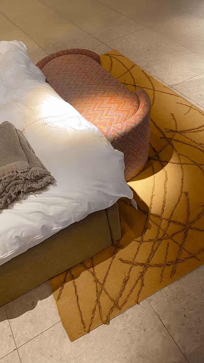 Victorum Flatwoven Rug shown in an editorial setting